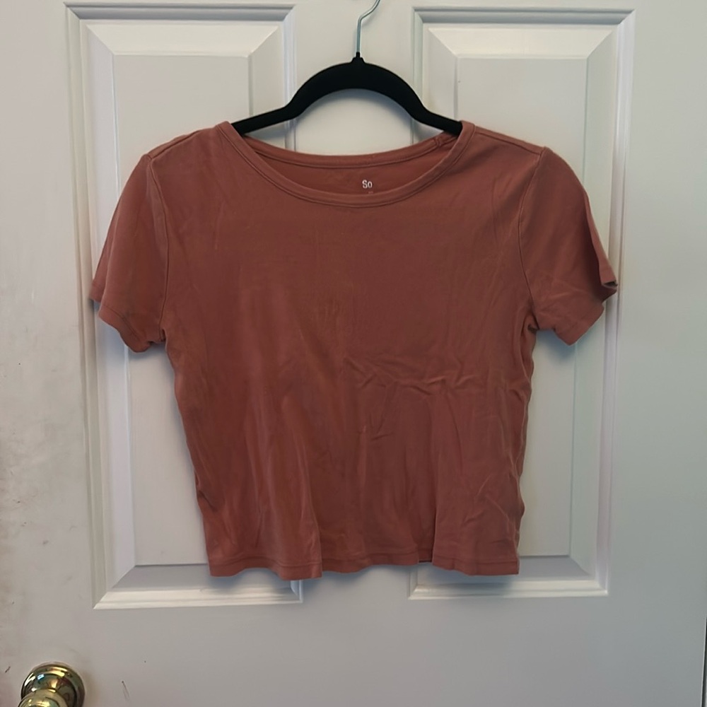 Women's Rust Cropped Baby Tee